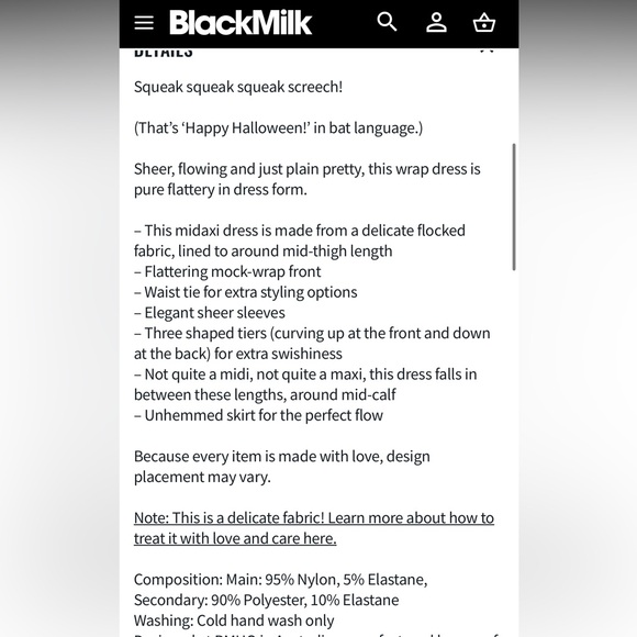 FLOCK OF BATS PURPLE WRAP MIDAXI DRESS - LIMITED Halloween - Picture 10 of 10